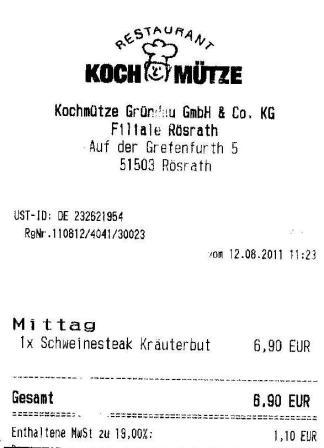 pshw Hffner Kochmtze Restaurant